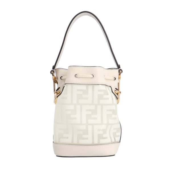 brb10010000014105 3 Fendi Montresor Mini Vinyl Shoulder Bag White