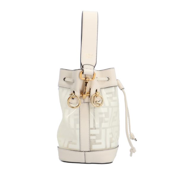 brb10010000014105 4 Fendi Montresor Mini Vinyl Shoulder Bag White