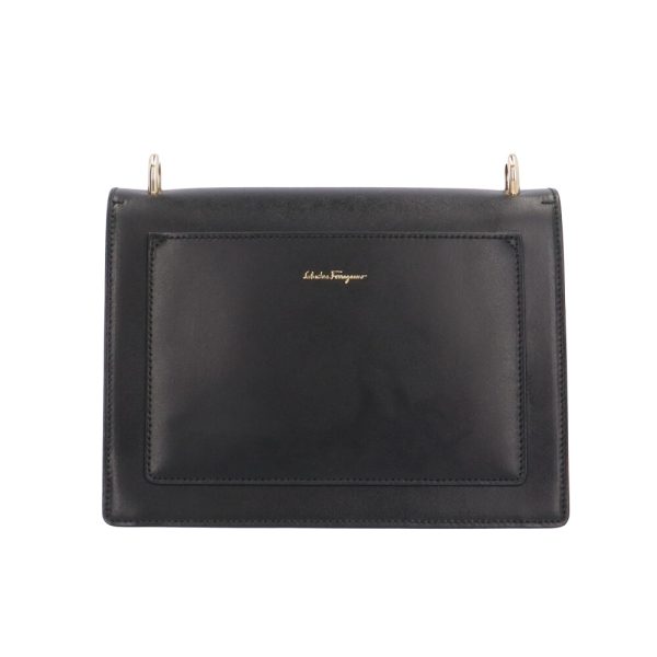 brb10010000014172 3 Salvatore Ferragamo Shoulder Bag Leather Black