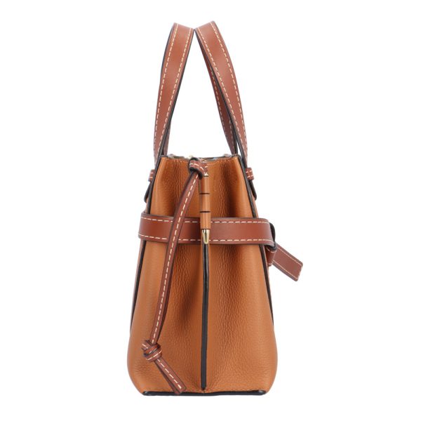 brb10010000014201 4 Loewe Gate Top Handle Mini Shoulder Bag Leather Brown