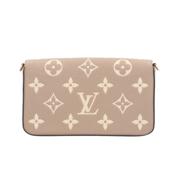 brb10010000014205 3 Louis Vuitton Pochette Felicie Shoulder Bag Monogram Empreinte Beige