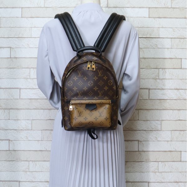 brb10010000014246 2 Louis Vuitton Palm Springs PM Backpack Monogram Canvas Brown