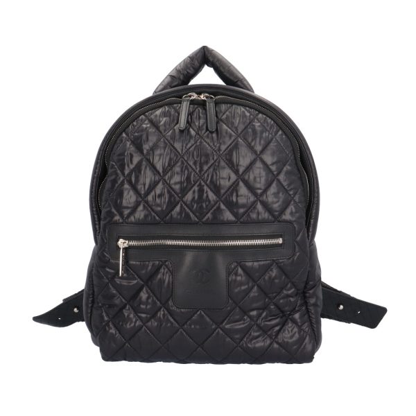 brb10010000014263 1 Chanel Coco Cocoon Nylon Rucksack Black