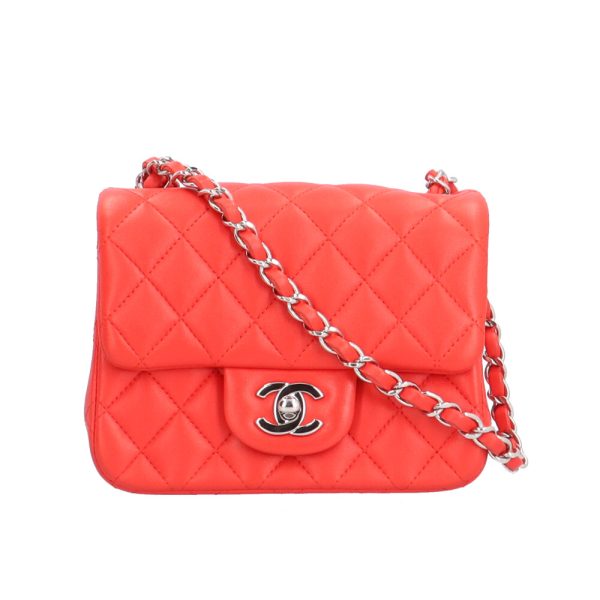 brb10010000014297 1 Chanel Mini Matelasse Lambskin Shoulder Bag Red