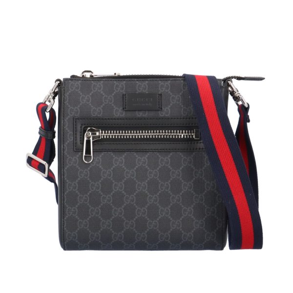 brb10010000014301 1 Gucci GG Supreme PVC Shoulder Bag Black