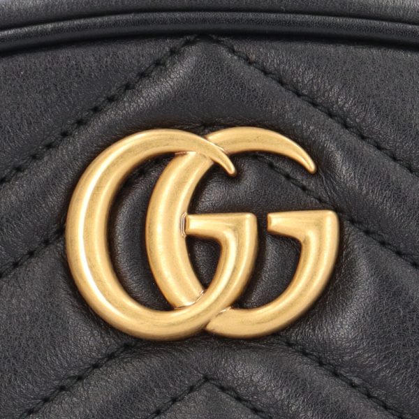 brb10010000014307 7 Gucci GG Marmont Leather Waist Bag Black