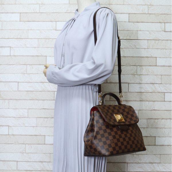 brb10010000014540 2 Louis Vuitton Bergamo PM Shoulder Bag Damier Canvas Brown