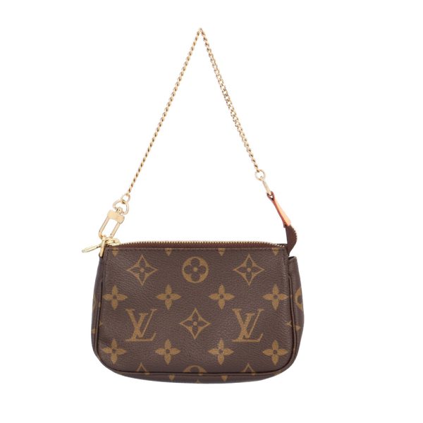 brb10010000014546 1 Louis Vuitton Mini Pochette Accessory Handbag Monogram Canvas Brown