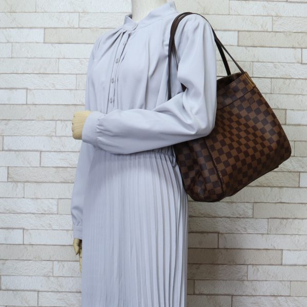 brb10010000014616 2 Louis Vuitton Marybone PM Damier Shoulder Bag Brown