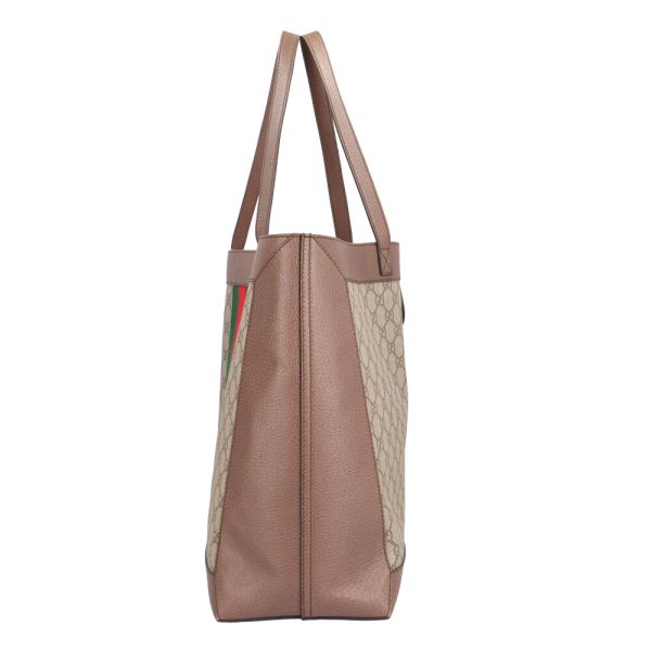 brb10010000014678 5 Gucci Wide Ophidia Leather Tote Bag Beige