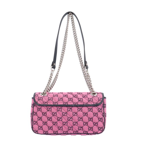 brb10010000014723 3 Gucci GG Multicolor Flower Embroidery Canvas Shoulder Bag Pink