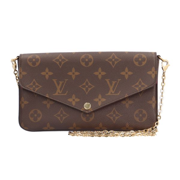 brb10010000014938 1 Louis Vuitton Pochette Felicie Shoulder Bag Monogram Canvas Brown