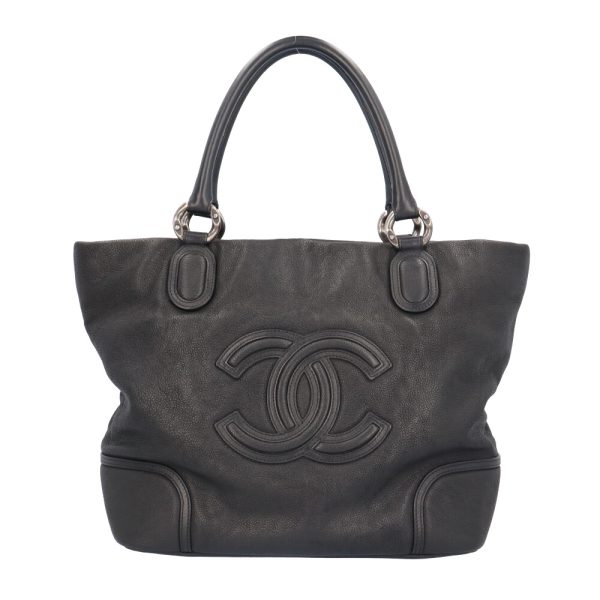 brb10010000014957 1 Chanel Decacoco Leather Tote Bag Black