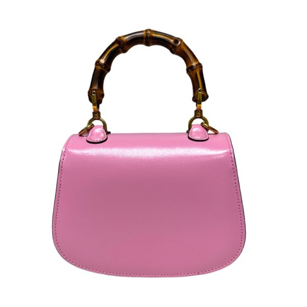 brb10010000015014 4 Gucci Bamboo Mini Top Handle Bag Pink