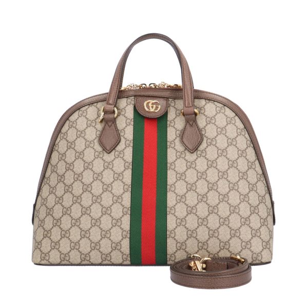 brb10060000000463 1 Gucci Sherry GG Supreme Canvas Shoulder Bag Beige