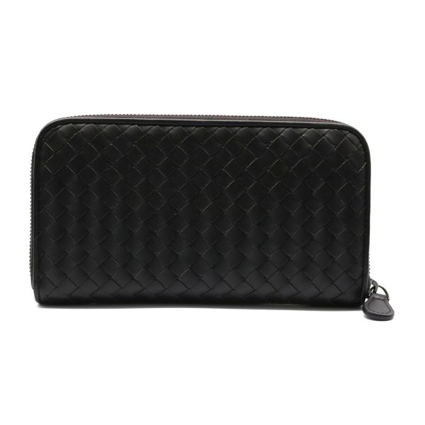 brb24103548 2 Bottega Veneta Intrecciato Long Wallet Leather Black