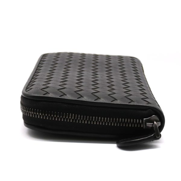 brb24103548 3 Bottega Veneta Intrecciato Long Wallet Leather Black