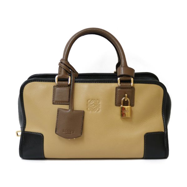 brb24104675 1 Loewe Amazona 28 Handbag Leather Beige