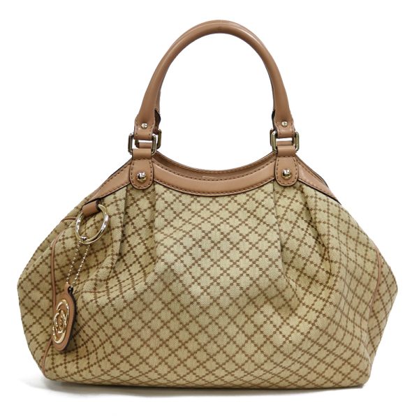 brb24105244 1 Gucci Diamante Handbag Beige