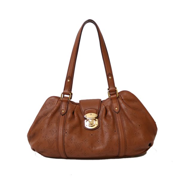 brb24107482 1 Louis Vuitton Lunar Mahina Shoulder Bag Brown