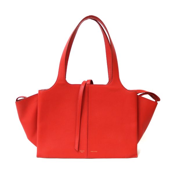 brb25400018 1 Celine Triford Shoulder Bag Leather Red