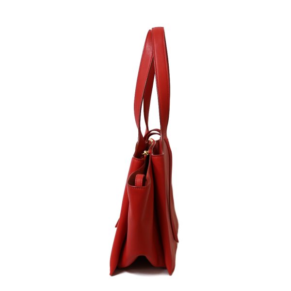 brb25400018 4 Celine Triford Shoulder Bag Leather Red