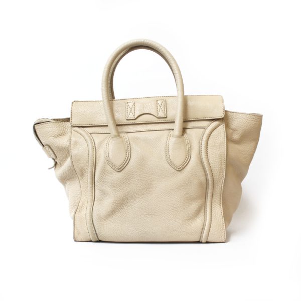 brb29104426 3 Celine Luggage Shoulder Bag Leather Beige