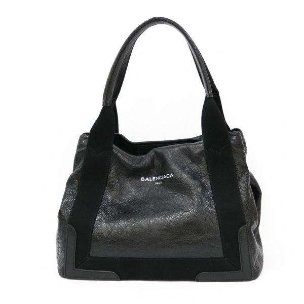 brb29104685 1 Balenciaga Navy Hippo Handbag Leather Black