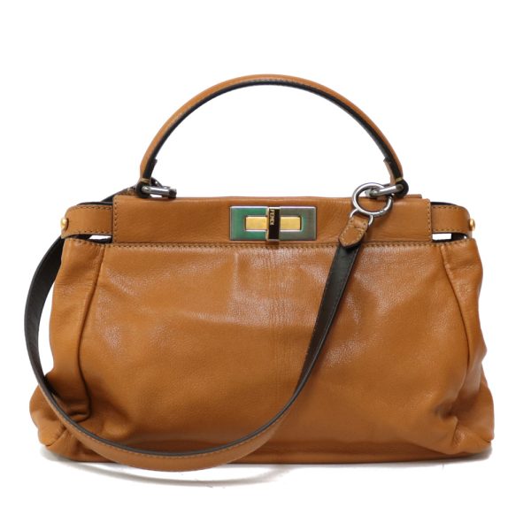 brb29105069 1 Fendi Peekaboo Handbag Brown