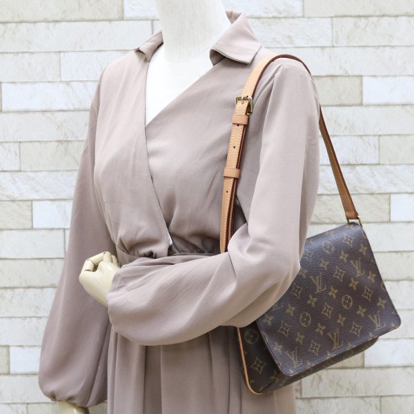 brb31701793 2 Louis Vuitton Musette Tango Monogram Shoulder Bag Brown