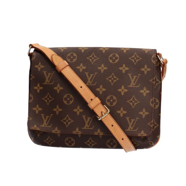 brb31702130 0 Louis Vuitton Musette Tango Monogram Shoulder Bag Brown