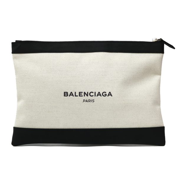 brb35103136 1 Balenciaga Clutch Bag Leather Beige