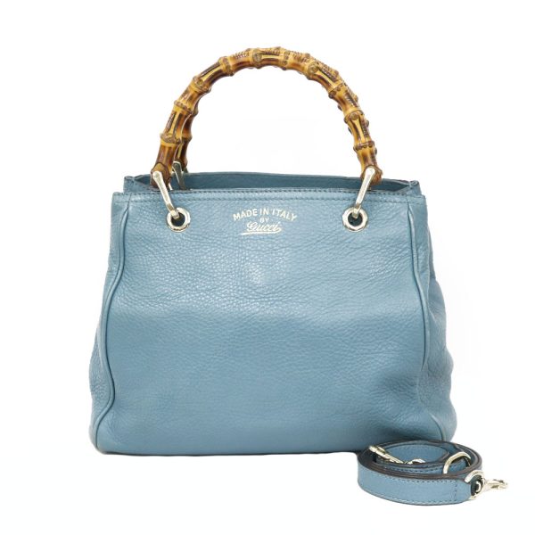 brb36005650 1 Gucci Bamboo Shoulder Bag Blue