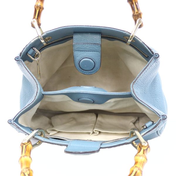 brb36005650 7 Gucci Bamboo Shoulder Bag Blue