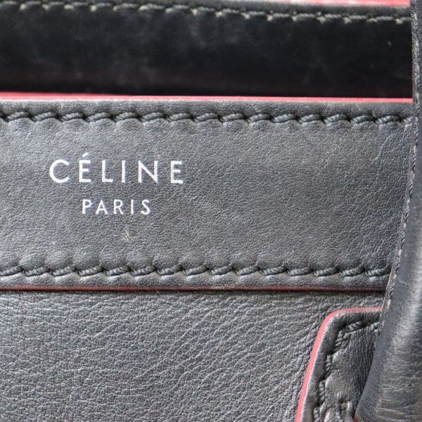 brb36008373 11 Celine Luggage Nano Shopper Handbag Leather Black