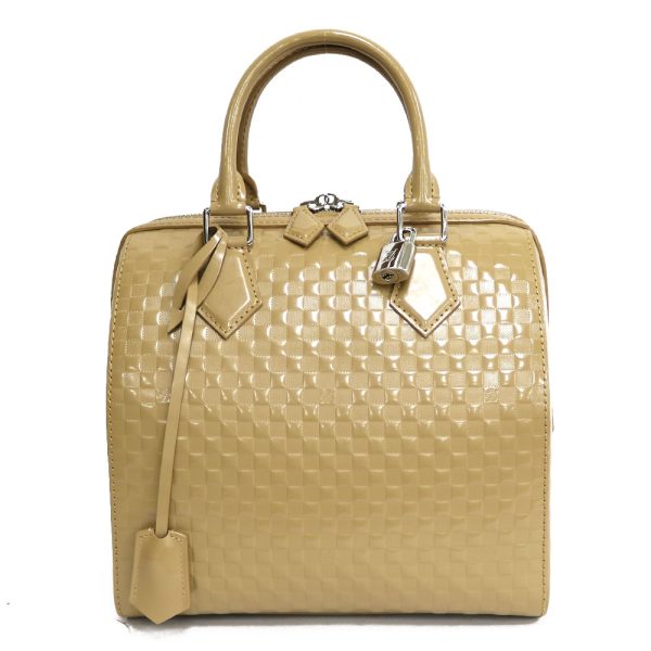 brb38112156 1 Louis Vuitton Speedy Cube Damier Handbag Beige