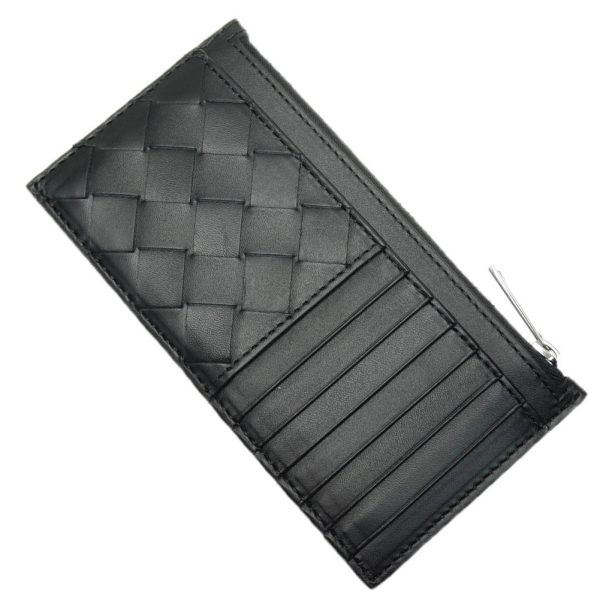 bt23fw103 2 BOTTEGA VENETA Card Coin Case Black