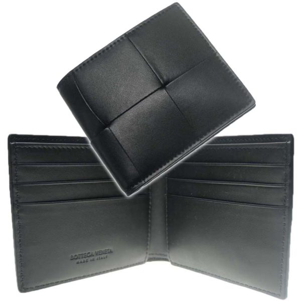 bt24ss302 1 BOTTEGA VENETA bifold wallet Black