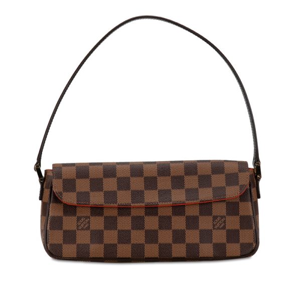 btvamt9vtss5qzwd 1 Louis Vuitton Damier Recoleta Shoulder Bag Brown