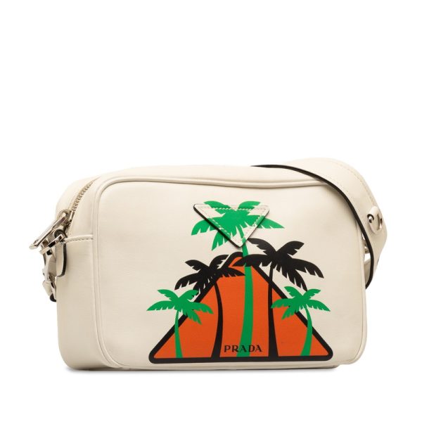 c0t5zw21y6jssudk 2 Prada Palm Tree Crossbody Shoulder Bag White Multicolor Leather