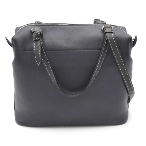 c240601118871 2 Celine Small Soft Cube Smooth Calfskin Shoulder Bag Navy