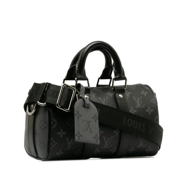 c2ss7sdvwdwy6qmf 2 Louis Vuitton Eclipse Reverse Keepall Bandouliere 25 Bag Gray