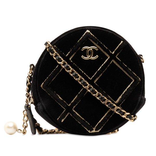 c31hdkvf92juzdpx 1 CHANEL Matelasse Cocomark Chain Shoulder Bag Black