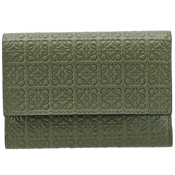 c499s97x0500673949 1 LOEWE Small Vertical Trifold Wallet Green