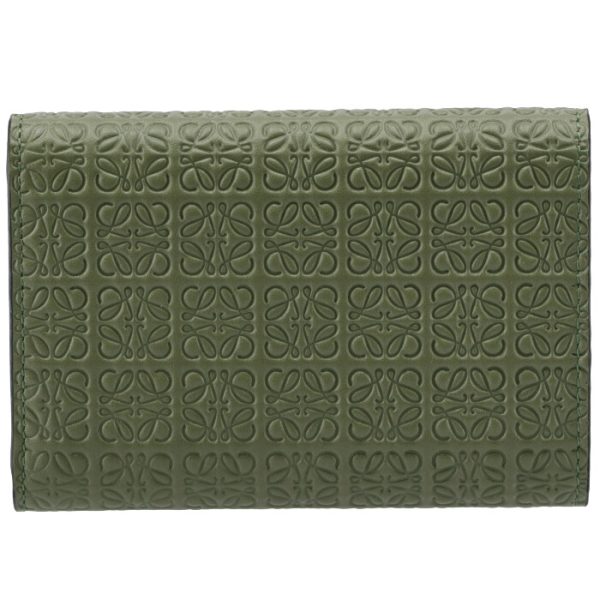 c499s97x0500673949 2 LOEWE Small Vertical Trifold Wallet Green