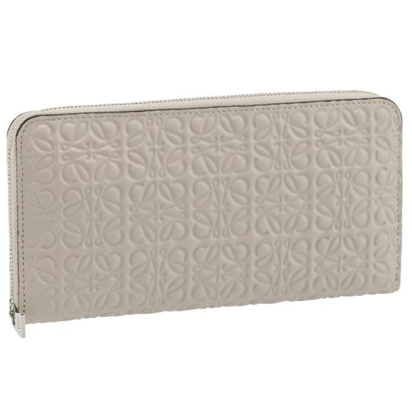 c499t12x0500302461 LOEWE Repeat Round Zip Wallet Ivory