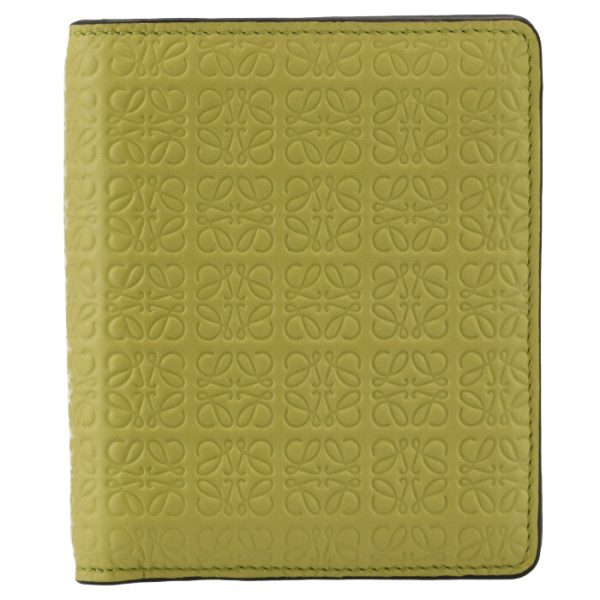 c499z41x0300674801 1 LOEWE Anagram Compact Zip Bifold Wallet Yellow