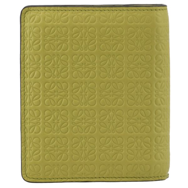 c499z41x0300674801 2 LOEWE Anagram Compact Zip Bifold Wallet Yellow