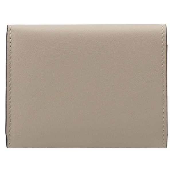 c500tr2x0100242456 2 LOEWE Anagram Compact Trifold Mini Wallet Beige