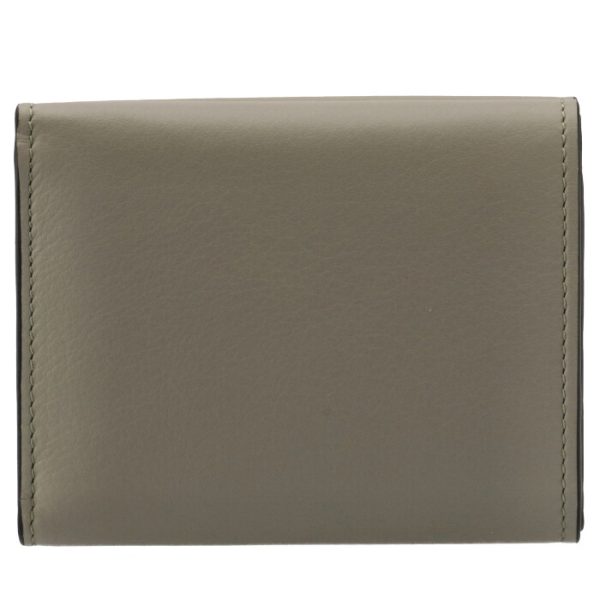 c500tr2x0100244355 2 LOEWE Anagram Compact Trifold Mini Wallet Khaki